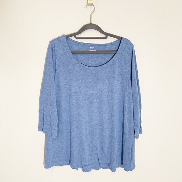 J. Jill PureJill supersoft 3/4 sleeve elliptical tee 100% modal rayon - Size Lg - Picture 1 of 5